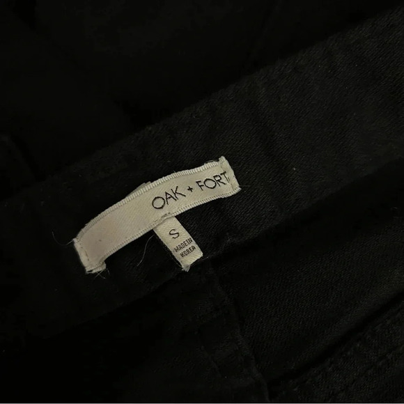 ❤️ Oak  + Fort flare leg jeans raw asymmetrical hem cropped S - Picture 8 of 13